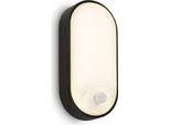 Briloner Ruch Lampada Da Parete Led Per Esterni, Rilevatore Di Movimento, IP65, Nero