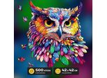 Gufo Escape World 42 X 42 Cm Puzzle In Legno Da 500 Pezzi