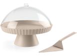 Vassoio Per Torte Con Coperchio E Paletta Agora Moka Grey