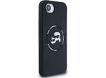 Custodia Karl Lagerfeld Silicone Karl&Choupette Teste Magsafe Do Iphone 16E Czarny