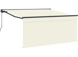 Vidaxl Tenda Da Sole Retrattile Crema 350 X 250 Cm Poliestere E Alluminio