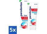 Parodontax - Dentifricio - Riparazione Attiva Delle Gengive - Menta Fresca - 75 Ml - Confezione Risparmio - 5 Pezzi