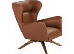 Poltrona Girevole Angel Cerdá In Ecopelle Marrone 5038
