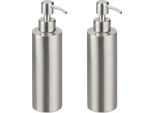 Set Dispenser Di Sapone Liquido, Acciaio Inossidabile, 300 Ml