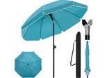 Ombrellone Da Giardino E Balcone - Ombrellone Da Spiaggia - Ø195 Cm - Regolabile In Altezza - Inclinabile A 45° - Impermeabile - Protezione Uv - Blu