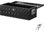 Vevor Cassetta Porta Attrezzi In Alluminio Per L'area Di Carico Con Maniglia Laterale E Chiavi Di Chiusura, Cassetta Porta Attrezzi Per Rimorchio Pick-Up Camper (762 X 330,2 X 243,84 Mm) Nero