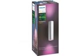 White & Color Ambiance Appear Outdoor Wandleuchte Rund, Led-Leuchte Silber