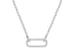 Collier "Mit Zirkonia, Silber 925", Silber, Giorgio Martello Milano, Halsketten, Damen, 45Cm, Silber 925 (Sterlingsilber), Collier