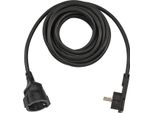 Brennenstuhl H05VV-F3G1.5 Prolunga Di Alimentazione 5 M 1 Presa(E) Ac Per Interni Nero