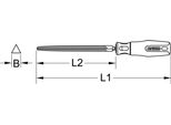 Ks Tools 1570424 Triangular File, Form C, 150Mm, Hie1 Length 230 Mm 1 Pc(S)