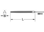 Ks Tools Lima Triangolare Forma C 150 Mm Taglio1 - 161.0424