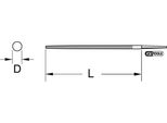 Ks Tools 1610224 Round File Sheet, Shape F, 150Mm, Attachment 1 Length 150 Mm 1 Pc(S)