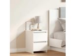 Comodino Bianco 30X30X40 Cm In Materiale Ligneo