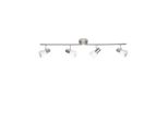 Brilliant Lampe Luca Spotrohr 4Flg Eisen/Chrom/Weiß 4X R50, E14, 40W, Geeignet FüR Reflektorlampen (Nicht Enthalten) Arme Drehbar / KöPfe Schwenkbar