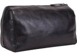 Leonhard Heyden Pelle Borsa Da Toilette Cambridge Toiletry Bag Black Nero