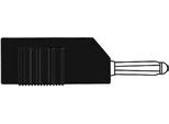 Connettore Di Accoppiamento Da 4 Mm Con Montaggio Cavo Longitudinale O Trasversale, Con Vite / Nero (Bsb 20K)