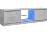 Mobile Tv Con Luci Led Grigio Cemento 120X30X35,5 Cm