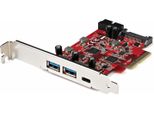 Startech.Com Scheda Pcie A 5 Porte Usb - Scheda Pcie Usb 3.1 Gen 2 10Gbps Con 1X USB-C E 2X USB-A - 1X 2 Porte Idc (Espansione Interna Per Header Usb 5Gbps) - Scheda Controller Pci Express Usb C