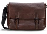 Farmhood Borsa Da Ufficio Borsa A Tracolla Con Scomparto Per Laptop Memphis Messenger 1F Dark Brown Marrone Scuro