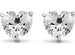 New Bling 9NB-0011 Orecchini In Argento - Cuore In Zirconi 8 Mm - Colore Argento