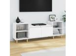 The Living Store Mobile Tv Bianco 160X35X55 Cm Materiale Legno