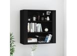 The Living Store Armadio A Muro Nero 80X33X80 Cm Materiale Legno