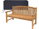 Teako Design Elegante Panca Da Giardino Bari In Teak - Resistente Alle Intemperie E In Varie Misure (150 Cm, Nero)