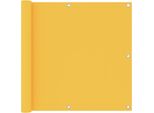 The Living Store Schermo Privacy Per Balcone Giallo 90X600 Cm Tessuto Oxford