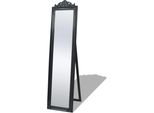 The Living Store Specchio Da Terra In Stile Barocco 160X40 Cm Nero