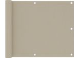 The Living Store Schermo Privacy Per Balcone Beige 75X500 Cm Tessuto Oxford