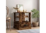 The Living Store Tavolino In Rovere Fumé 50X50X60 Cm Materiale A Base Di Legno
