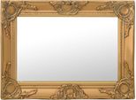 The Living Store Specchio Da Parete In Stile Barocco 60X40 Cm Golden