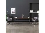 The Living Store Sedie Da Pranzo Girevoli 2 Pz. Tessuto Grigio
