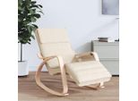 The Living Store Sedia A Dondolo In Tessuto Crema