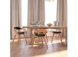 The Living Store Sedie Da Pranzo 4 Pezzi In Legno Curvato Nero E Similcuoio
