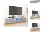 Mobile Tv Vidaxl Con Luci Led Grigio Cemento 180X35X40 Cm - Mobili Tv