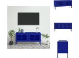 Vidaxl Mobile Tv Blu Navy 105X35X50 Cm In Acciaio - Mobili Tv