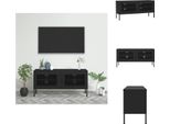 Mobile Tv Vidaxl Nero 105X35X50 Cm In Acciaio - Mobili Tv