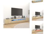 Mobile Tv Vidaxl Con Luci Led Rovere Sonoma 260X35X40 Cm - Mobili Tv