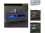 Vidaxl Mobile Tv Con Luci Led Grigio Sonoma 80X35X40 Cm - Mobili Tv