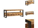 Mobile Tv Vidaxl 120 X 35 X 45 Cm In Legno Massiccio Di Mango - Mobili Tv