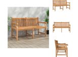 Vidaxl Panchina Da Giardino 150 Cm In Legno Massiccio Di Teak - Panchine Da Giardino