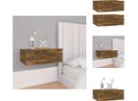 Vidaxl Comodino Sospeso 2 Pezzi Rovere Fumé 40X30X15Cm Materiale A Base Di Legno - Comodini