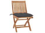 Vidaxl Sedie Da Giardino Pieghevoli Con Cuscino 6 Pz. Legno Massiccio Teak - Sedie Da Giardino