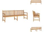 Vidaxl Panchina Da Giardino 228 Cm In Legno Massiccio Di Teak - Panchine Da Giardino