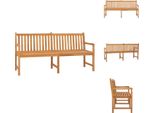 Vidaxl Panchina Da Giardino 180 Cm In Legno Massiccio Di Teak - Panchine Da Giardino