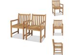 Vidaxl Sedie Da Giardino 2 Pz. Legno Massiccio Teak - Sedie Da Giardino