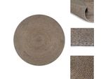 Vidaxl Tappeto Fatto A Mano Di Iuta Rotondo 150 Cm Grigio - Tappeti