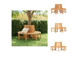 Vidaxl Panchine Da Giardino 2 Pezzi Semicerchio Ø160 Cm Legno Massello Teak - Panchine Da Giardino