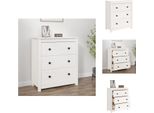 Vidaxl Credenza Bianca 70X35X80 Cm In Legno Di Pino Massiccio - Credenze